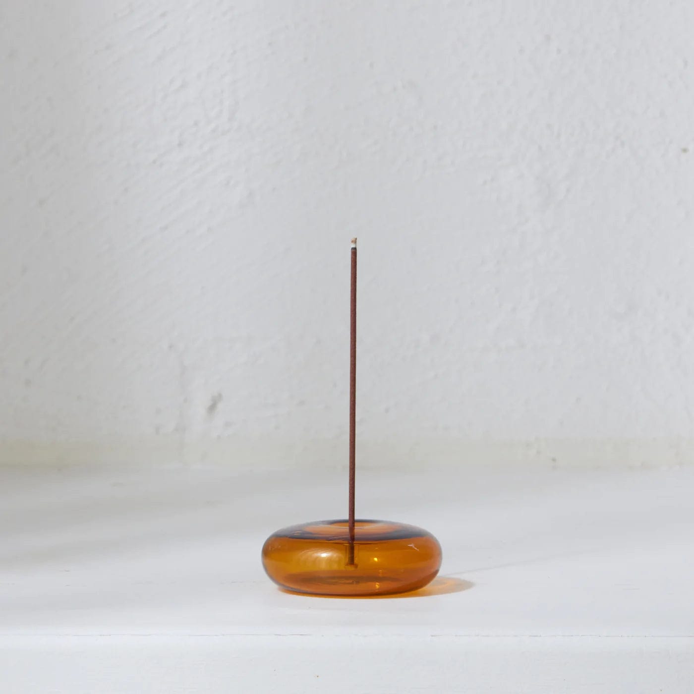 Glass Vessel Incense Holder in Amber